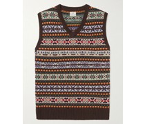 Camden ärmelloser Pullover aus Wolle mit Fair-Isle-Muster