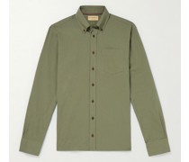 Button-Down Collar Organic Cotton-Seersucker Shirt