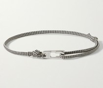 Annex Armband aus Kordel mit Detail aus Sterlingsilber