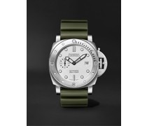 Submersible QuarantaQuattro Automatic 44mm Brushed Stainless Steel and Rubber Watch, Ref. No. PAM01226