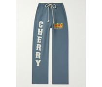 Gerade geschnittene Jogginghose aus Baumwoll-Jersey mit Logoapplikation