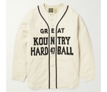 Great Kountry Hemd aus Canvas aus einer Baumwoll-Leinenmischung mit Applikation