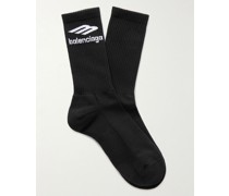 Socken aus einer Baumwollmischung mit Logo-Jacquard