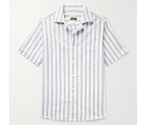 Glanshirt Hemd aus gestreiftem Baumwoll-Oxford mit Reverskragen
