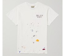Boardwalk T-Shirt aus Baumwoll-Jersey mit Logoprint und Farbspritzern