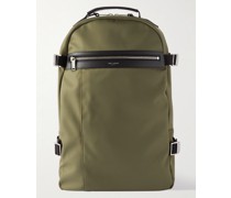 City Trekking Leather-Trimmed Shell Backpack