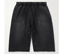Weit geschnittene Shorts aus Baumwoll-Jersey mit Fransen