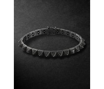 Triangle Large Armband aus geschwärztem Gold mit Diamanten