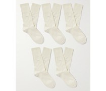 Socken aus einer Bambusmischung, Fünferpack