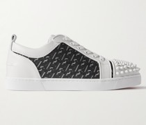 Louis Junior Spikes Sneakers aus Mesh und Veloursleder mit Gummibesatz