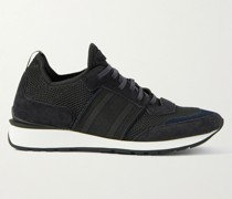 Sneakers aus Mesh mit Velourslederbesätzen