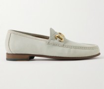 Ischia Loafers aus Veloursleder mit „Horsebit“-Detail