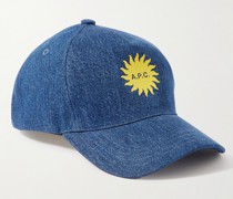 Eden Vacances Baseballkappe aus Denim mit Logoprint