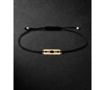 Razor Blade Armband aus Kordel mit Details aus Gold