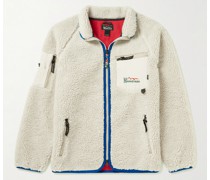 Mt. Gorilla Jacke aus Fleece mit Besätzen aus Denim und Logostickerei