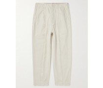 DM1-1 gerade geschnittene Hose aus Baumwoll-Canvas