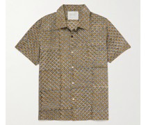 Chintan Hemd aus Baumwolle mit Print und wandelbarem Kragen