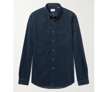 Button-Down Collar Garment-Dyed Cotton-Corduroy Shirt