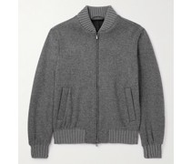 Bomberjacke aus einer Kaschmirmischung