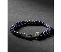 Asil Silver, Sodalite and Hematite Beaded Bracelet