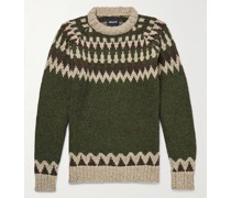 Before the Snowfall Pullover aus einer Woll-Mohairmischung mit Fair-Isle-Muster