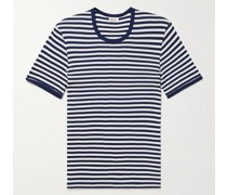 Friedrich schmal geschnittenes T-Shirt aus geripptem Biobaumwoll-Jersey mit Streifen