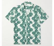 Hemd aus bedruckter Baumwollpopeline mit Reverskragen