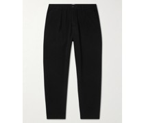 Pleated Recycled Wool-Blend Tapered Trousers