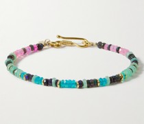 Armband mit Opalen und goldfarbenen Details