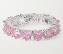 Heart Eternity Ring aus Silber mit Cubic Zirkonia