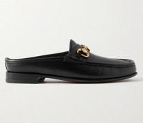 Ischia Slippers aus Leder mit „Horsebit“-Detail