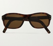 + Cutler and Gross Square-Frame Tortoiseshell Acetate Sunglasses