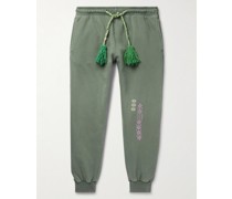 Schmal zulaufende Jogginghose aus Baumwoll-Jersey mit Logostickerei
