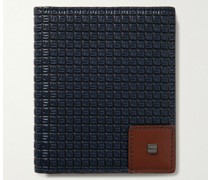 Kartenetui aus beschichtetem Canvas und Leder mit Logoprägung