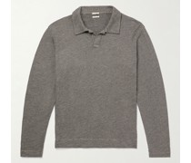 Rico Oberteil aus Jersey aus einer Baumwollmischung mit Polokragen und Hahnentrittmuster