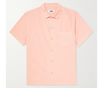Malick Camp-Collar Cotton and Silk-Blend Shirt
