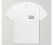 T-Shirt aus Baumwoll-Jersey mit Print in Glitter-Optik
