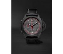 Luminor Luna Rossa Flyback Chronograph 44 mm Uhr aus Keramik mit automatischem Aufzug und Lederarmband, Ref.-Nr.: PAM01037