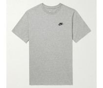 T-Shirt aus Baumwoll-Jersey mit Logostickerei