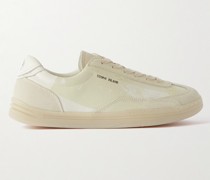 Rock Sneakers aus Canvas mit Print und Besatz aus Leder und Veloursleder