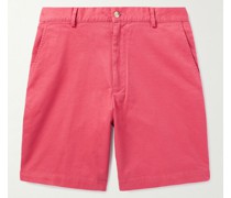 Pilot gerade geschnittene Shorts aus Pima-Baumwoll-Twill mit Stretch-Anteil