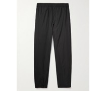 Schmal zulaufende Hose aus einer Baumwoll-Nylon-Mischung