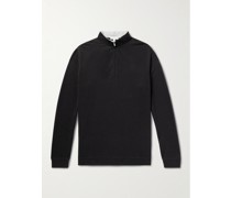 Crown Sweatshirt aus Jersey aus einer Baumwollmischung mit kurzem Reißverschluss