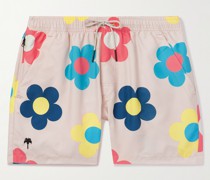 Daisy Straight-Leg Short-Length Floral-Print Swim Shorts