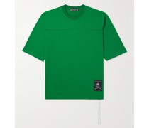 T-Shirt aus Jersey mit Print und Logoapplikation