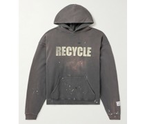 90's Hoodie aus Baumwoll-Jersey mit Print in Distressed-Optik