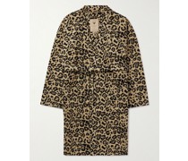 The Leo Morgenmantel aus Baumwollfrottee mit Leopardenprint