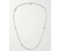 La Croisette Sterling Silver Cubic Zirconia Chain Necklace