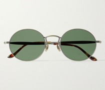 Round-Frame Titanium Sunglasses