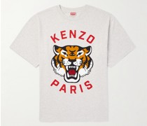 Lucky Tiger T-Shirt aus Baumwoll-Jersey mit Logoprint